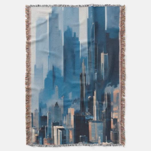 Skyline Throw Blanket Deken (Voorkant Verticaal)