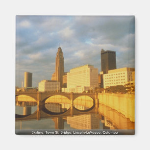 Skyline, Town St. Bridge, Lincoln-LeVeque, Columbu Magneet