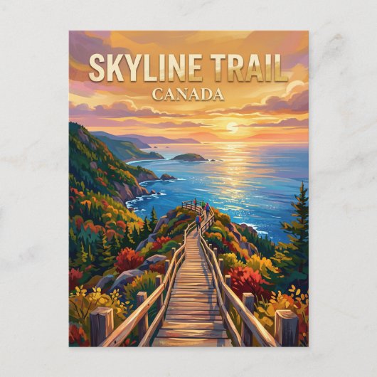 Skyline Trail Canada wordt vertaald als: Skyline T Briefkaart (Voorkant)