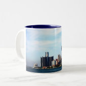 skyline tweekleurige koffiemok (Voorkant links)