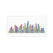 Skyline uit Chicago Etiket (Voorkant)