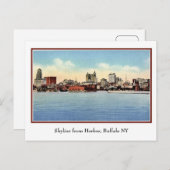 Skyline uit Harbour, Buffalo NY Briefkaart (Voorkant / Achterkant)