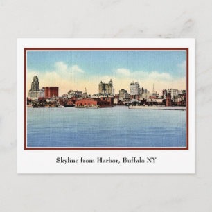 Skyline uit Harbour, Buffalo NY Briefkaart