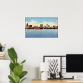  Skyline uit Harbour, Buffalo NY Poster (Thuiskantoor)