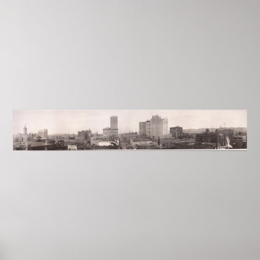 Skyline Uitzicht 1916, Birmingham, AL Yard Long Ph Poster (Voorkant)