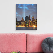 Skyline uitzicht of city in night. canvas afdruk (Insitu (Woonkamer))