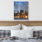 Skyline uitzicht of city in night. canvas afdruk (Insitu (Slaapkamer))