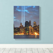 Skyline uitzicht of city in night. canvas afdruk (Insitu (Houten vloer))