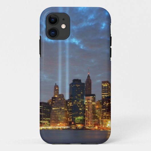 Skyline uitzicht van de stad in de nacht. Case-Mate iPhone case (Achterkant)