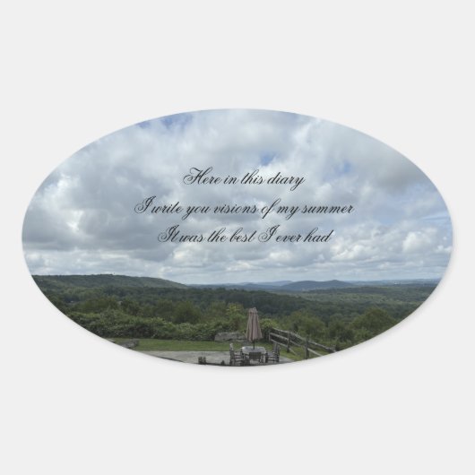 Skyline van Atari*s Ovale Sticker (Voorkant)