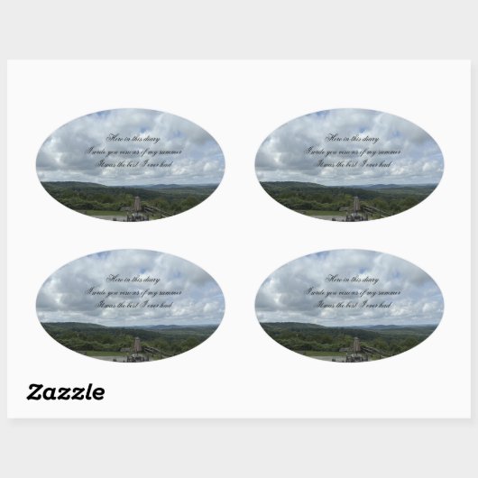 Skyline van Atari*s Ovale Sticker (Vel)