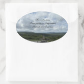 Skyline van Atari*s Ovale Sticker (Tas)