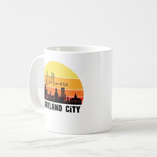  skyline van Baltimore Koffiemok (Voorkant links)