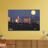 Skyline van Bellevue uit het meer van Washington i Canvas Afdruk (Insitu (Woonkamer))