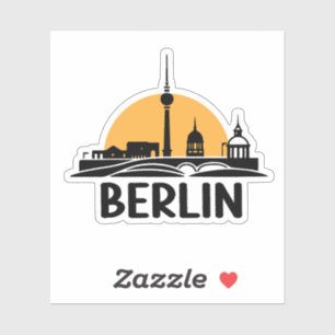 skyline van berlijn sticker