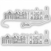 skyline van berlijn sticker (Voorkant)