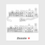 skyline van berlijn sticker (Vel)
