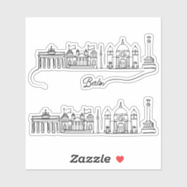 skyline van berlijn sticker