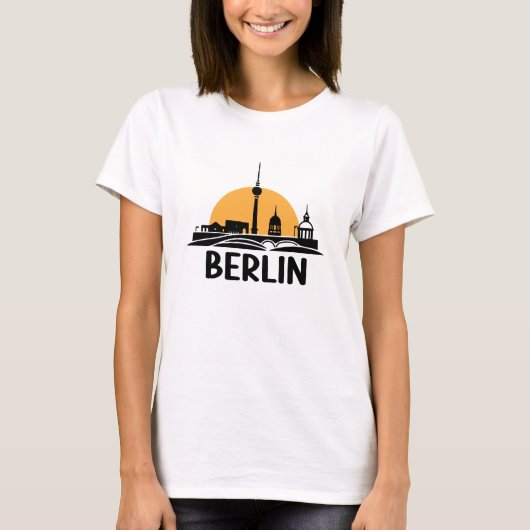 skyline van berlijn t-shirt (Voorkant)