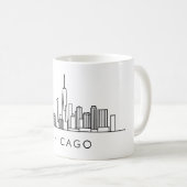 Skyline van Chicago – CityScape Design Koffiemok (Voorkant rechts)
