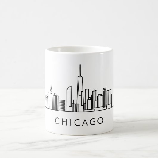 Skyline van Chicago – CityScape Design Koffiemok (Center)