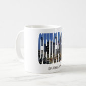 Skyline van Chicago - De Windy City Koffiemok (Voorkant links)