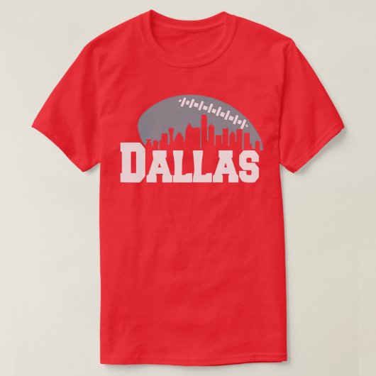 Skyline van Dallas City T-shirt (Design voorkant)