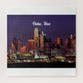 Skyline van Dallas, Texas in de schemering Legpuzzel (Verticaal)