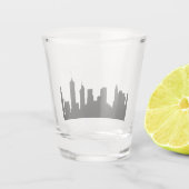 skyline van de beroemde steden NYC New York City Shot Glas (Achterkant)