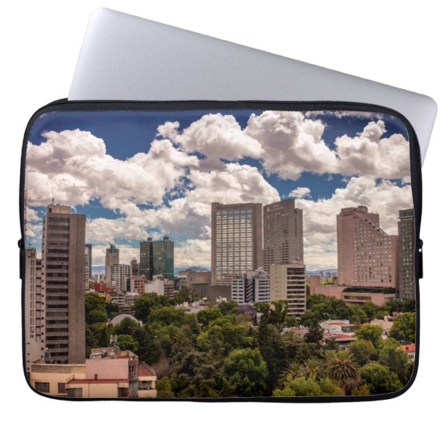 Skyline van de hotels in Polanco Mexico City Laptop Sleeve (Voorkant)