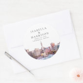 Skyline van de Indianapolis-bestemming Ronde Sticker (Envelop)