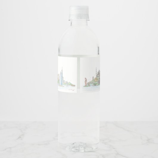 Skyline van de wereld Stickers (Achterkant)