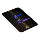 Skyline van Doha, Qatar bij nacht rechthoekige mag Magneet (Rechterzijde)