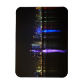 Skyline van Doha, Qatar bij nacht rechthoekige mag Magneet (Verticaal)