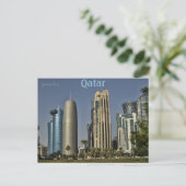 Skyline van Doha Qatar Briefkaart (Staand voorkant)