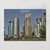 Skyline van Doha Qatar Briefkaart (Voorkant)