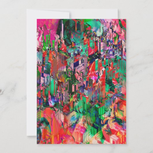 Skyline van het Abstracte City-gebouw van de Revel Feestdagenkaart (Voorkant)