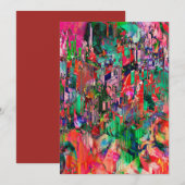 Skyline van het Abstracte City-gebouw van de Revel Feestdagenkaart (Voorkant / Achterkant)