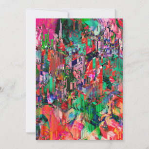 Skyline van het Abstracte City-gebouw van de Revel Feestdagenkaart