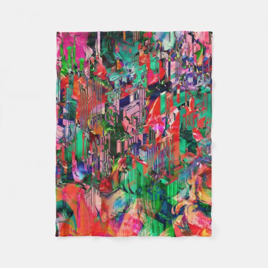 Skyline van het Abstracte City-gebouw van de Revel Fleece Deken (Voorkant)