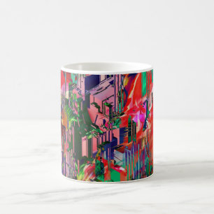 Skyline van het Abstracte City-gebouw van de Revel Koffiemok