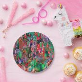 Skyline van het Abstracte City-gebouw van de Revel Papieren Bordje (Feest)