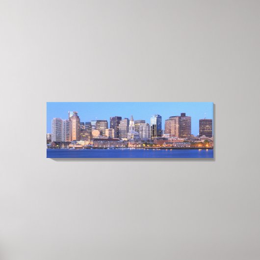 Skyline van het centrum van Boston uit het binnenl Canvas Afdruk (Voorkant)
