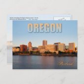 Skyline van het centrum van Portland, Oregon bij z Briefkaart (Voorkant / Achterkant)