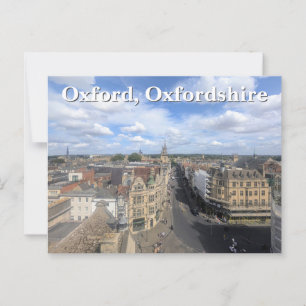 Skyline van het historische Oxford in Oxfordshire, Briefkaart