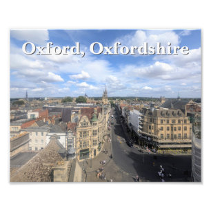 Skyline van het historische Oxford in Oxfordshire, Foto Afdruk
