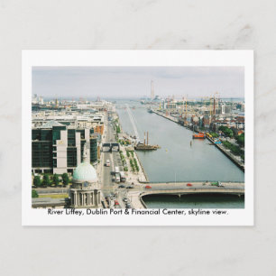 skyline van Ierland, Dublin Port & Financial Centr Briefkaart