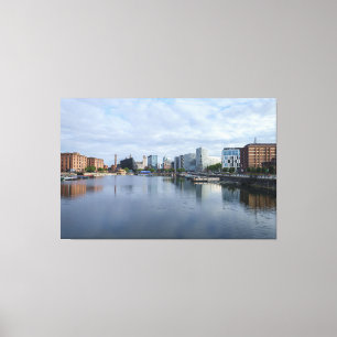 skyline van Liverpool Canvas Afdruk
