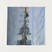 skyline van Liverpool Wandkleed (Voorkant (horizontaal))