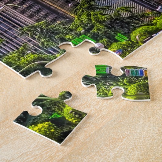 Skyline van Madrid. Legpuzzel (Zijkant)